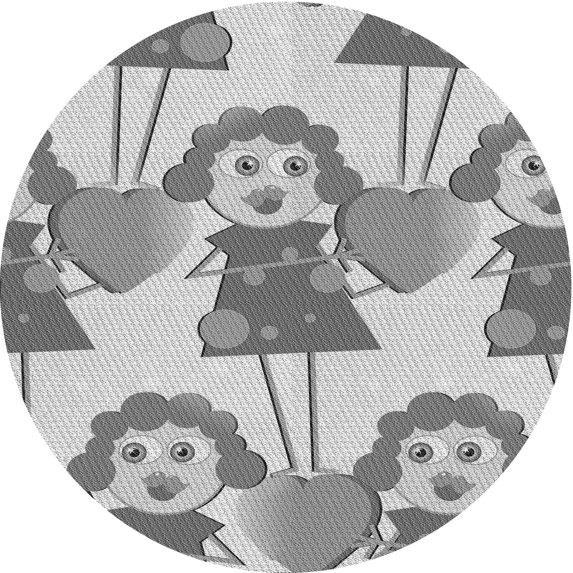 Ahgly Company Machine Washable Indoor Round Transitional Gray Goose Gray Area Rugs, 3' Round