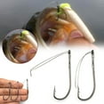 thumbnail image 4 of PASILI 10Pcs/Box Weedless Barbed Fishing Hook Bass Single Worm Hook Lure Bait Holder Mouth Guard Single Hook Anti-Hanging Bottom Hook, 4 of 7