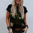 thumbnail image 4 of WEAIXIMIUNG T-Shirt Étoile Mode Décontractée à Manches Courtes d'Été pour Femmes de Noël, 4 of 6