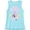 Aqua, variant on Minnie Mouse Girls Ruffle Bottom Tank Top, Sizes 4-12