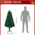thumbnail image 5 of 5FT Fiber Optic Artificial Christmas Tree, Pre-Lit Xmas Tree with 180 Colorful LED Lights, 8 Lighting Modes, Lighted Top Star, Foldable Metal Base, for Home Office Party Holiday Decor Green, 5 of 8