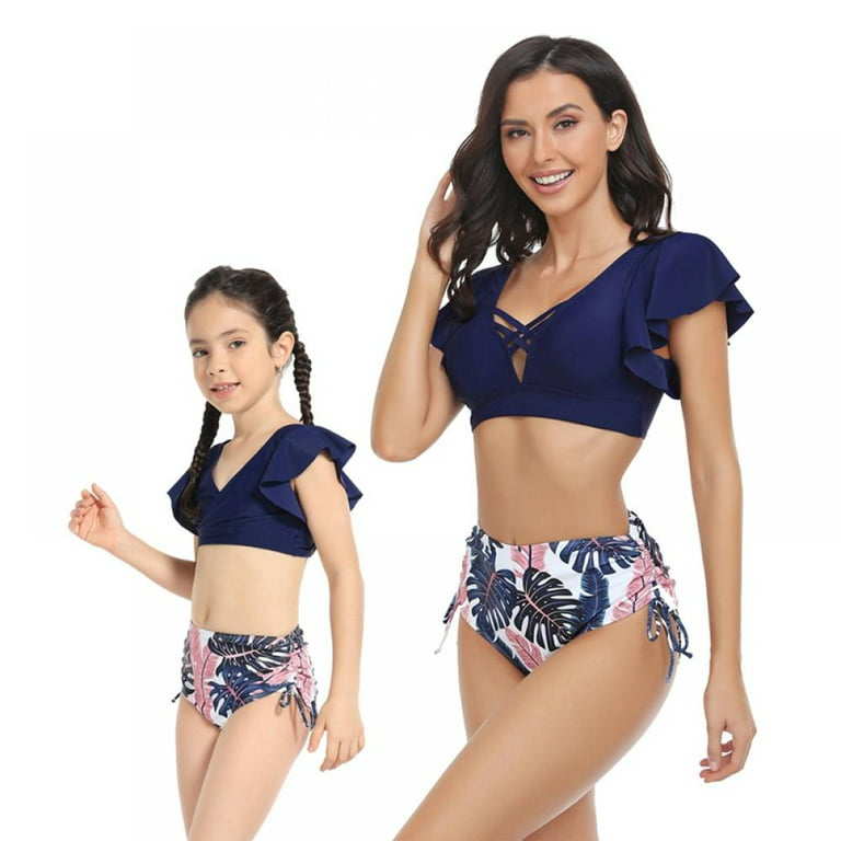 ESHOO Toddler Girls Swimsuits, Big Girls Bikinis Bathing Suit, Little Girl  Ruffled One-Piece Swimsuit Swimwear, Size 2-12 Years