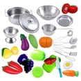 thumbnail image 1 of Cocina para niños, juego de simulación, juego de cocina con ollas y sartenes, utensilios de cocina 25 piezas, 1 of 9