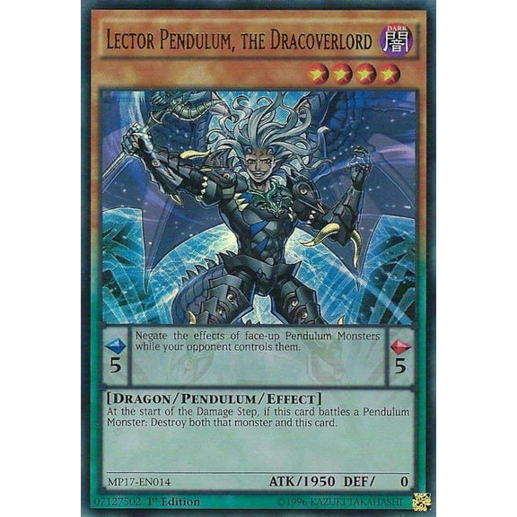 YuGiOh 2017 Mega-Tin Mega Pack Ultra Rare Lector Pendulum, the Dracoverlord MP17-EN014
