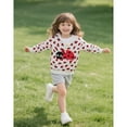 thumbnail image 2 of DDSOL Toddler Girls Zip-Up Hoodie Ladybug Graphic Lightweight Jacket 5T, 2 of 7