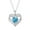 Sky Blue, variant on Valentine Day Gifts for Women, I Love You Always and Forever Necklace, Sterling Silver Heart Pendant with Birthstone, Jewelry Gifts for Mother, Girlfriend, Lover, Gifts for Her