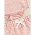 thumbnail image 6 of Bagilaanoe 3pcs Newborn Baby Girl Shorts Set Short Sleeve Floral Print Romper Tops + Shorts + Headband 3M 6M 12M 18M Infant Casual Summer Clothes, 6 of 7