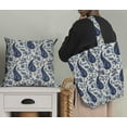 thumbnail image 6 of Soimoi Cotton Satin Spandex Blue Fabric By the Yard - 54 Inch Wide - Leaves Paisley Botanical Charm - Nature's Beauty Enhanced with Paisley Patterns and Leaves Printed Fabric, 6 of 6