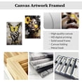 thumbnail image 5 of ZHONGYUTONG 2 Pieces African American Wall Art Black Woman Hand With Butterfly Picture Black Yellow Gray Wall Decor Sunflower Gril Canvas Print Framed (11"x14"x2PCS), 5 of 5