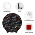 thumbnail image 4 of Bingfone Cool Sports Car Print Bone China Dinner Decorative Plates,Handmade Ceramic Dinner Plate with Stand for Home Club-7in, 4 of 6
