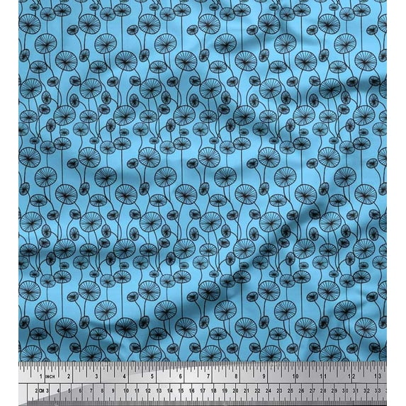 Soimoi Georgette Viscose Fabric Artistic Floral Decor Fabric Printed Yard 42 Inch Wide