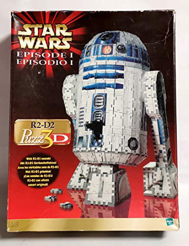 Silver Star Wars R2 D2 DIY Metal 3D Model Building Puzzle Kit Fun Hobby Game 