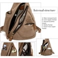thumbnail image 2 of Mochila bandolera pequeña de lona tipo bandolera Sling Bag KL928, impermeable, 2 of 4