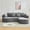 Gray, variant on Convertible 106" Sectional Cloud Sofa with Chaise Lounge, Curved Chenille Modular Sleeper Couch for Living Room & Bedroom