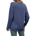 thumbnail image 5 of SHIBEVER Women Casual Long Sleeve Henley Tops Fall Crewneck Button Pullover Ribbed Knit Tunic Shirts with Pocket, 5 of 5