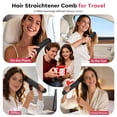 thumbnail image 3 of Go Brush Pro 2026 Cordless Hair Straightener Brush  LCD Display, 60s Fast Heating, 3 Temp Settings, USB-C Rechargeable, 2-in-1 Straightener, Travel-Friendly for All Hair Types, 3 of 6