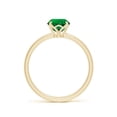 thumbnail image 2 of ANGARA Lab Grown Solitaire Round Emerald Classic Engagement Ring for Women in 14K Yellow Gold (Size-6.5mm) | May Birthstone, Birthday, Anniversary, Jewelry Gift for Women | Lab-Grown Emerald Ring, 2 of 8