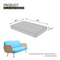 thumbnail image 2 of Solid Futon Cover Slipcover Fit 6"- 8" Futon Mattresses Sky Blue, Queen Size 60x80 Inch, 2 of 9
