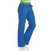 Med Couture Womens 8758 "Flow" Elastic Waist Cargo Scrub Pant-Royal-Small Petite