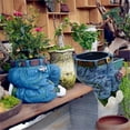 thumbnail image 2 of JoyMoreHome Denim Pants Resin Flower Pots,Unique Denim Pants Flower Pot Decoration Resin Retro Jeans Shape Garden Figurines Planter Outdoor Indoor Planters Decorative Home Lawn Yard Decor, 2 of 5