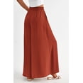 thumbnail image 3 of Pantalones PRETTYGARDEN Palazzo de Pierna Ancha Rojo Ladrillo XL, 3 of 7