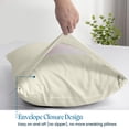 thumbnail image 3 of 100% Microfiber Pillowcases, Soft, Breathable & Wrinkle-Resistant, Set of 2, Beige Solid, Standard Size (20" x 26"), 3 of 5