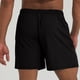 thumbnail image 5 of pstuiky Hombres bajos, Pantalones cortos deportivos de lino sintético con bolsillos y cintura elástica para hombre, de pierna recta, para playa, hasta la rodilla. Pantalones cortos de golf, 5 of 6