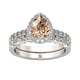 thumbnail image 1 of Gota de agua Champagne Cubic Zirconia Anillo de compromiso de diamantes de imitación de novia Completa Zirconia Anillo solitario 6 10, 1 of 7