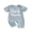 Blue, variant on BemeyourBBs Newborn Baby Boy Hospital Going Home Outfit Infant Baby Boys Summer Clothes He's Here Letter Print Ribbed Romper Short Sleeve Casual One Piece Jumpsuit