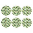 thumbnail image 2 of Disketp Banana Tree Leaves Funny Coasters,6 Pcs Leather Coasters with Holder, Perfect Housewarming Hostess Gifts,Protect Furniture from Water Marks Scratch and Damage,Round Shape, 2 of 7