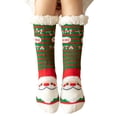thumbnail image 2 of Zhangnan Womens Winter Fuzzy Socks Warm Plush Thermal Crew Cabin Slipper Socks Christmas Holiday Gift Cozy Soft Home Bed Socks-11, 2 of 2