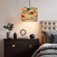 thumbnail image 5 of Linen Drum Lampshades Vibrant Watercolor Floral Colorful Blooms 13"x13"x10" Light Shade for Table Lamps Floor Lamp Shades Lampshade Replacement Assembly Required, 5 of 8