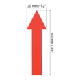 thumbnail image 2 of Uxcell 4x1" Arrow Sticker Directional Sign Adhesive Removable Floor Decal Red 6Set / 36Pieces, 2 of 6