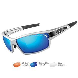 Tifosi VELOCE Gloss Black Clarion Blue Mirror CYCLING Sunglasses 