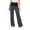 Q93 Gray, variant on Womens Fold Over Waist Yoga Pants Wide Leg Full Length Casual Lounge Trousers Contrast Waistband Relaxed Fit Bottoms for Pilates Walking Travel and Everyday Gray,S