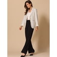 thumbnail image 3 of DARING DIVA Women's Notched Lapel Long Sleeve Jacket Suit Blazer M Cream White, 3 of 6