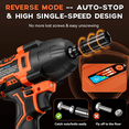 thumbnail image 6 of Protmex 1200N.m (900Ft-lbs) 1/2" Cordless Impact Wrench Brushless High Torque Power Impact Gun with 2×4.0Ah Batteries for Car Truck RV Repair, 6 of 9