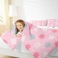 thumbnail image 4 of Castle Fairy Xmas Snowflakes Full Size Comforter Sets 3-Piece for Boys Girls,Pink Blue White Bedding Comforter Set,Merry Christmas Lightweight Bedding Sets,Breathable Home Decor,Reversible, 4 of 8