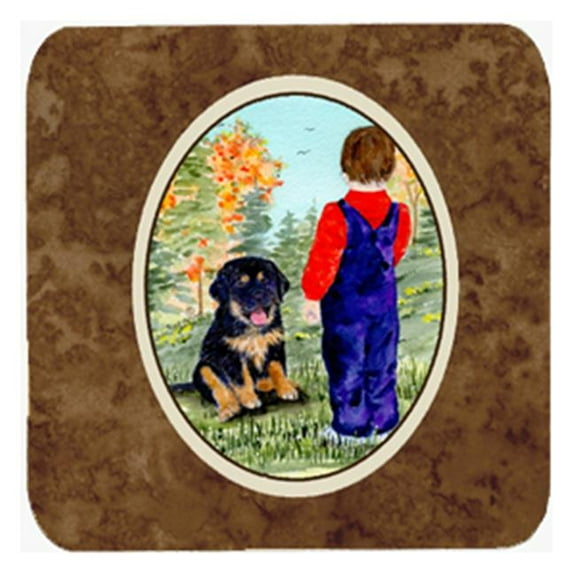 Tibetan Mastiff Foam Coasters, Set Of 4