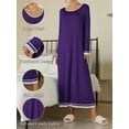 thumbnail image 5 of Avidlove Long Nightgown for Women Long Sleeve Nightshirt Full Length Sleepwear Soft Loungewear S-4XL, 5 of 7