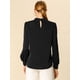 thumbnail image 5 of Dde San Patricio profesional Blusas de gade manlarcon cuello alto elegante pamujer  Negro XXL, 5 of 6