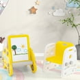 thumbnail image 2 of Gymax 5 in 1 Convertible Toddler Slide Set w/ Stool Book Rack for Boys & Girls Yellow, 2 of 9