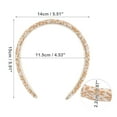thumbnail image 3 of Unique Bargains 1 Pc Classic Elegant PU Headband for Women for Girls 0.87" Width 4.53" ID Orange, 3 of 4
