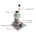 thumbnail image 2 of Precision Coin Cell Punching Machine Manual Puncher with 3pcs 8mm & 1pcs 18mm Dies, 2 of 9
