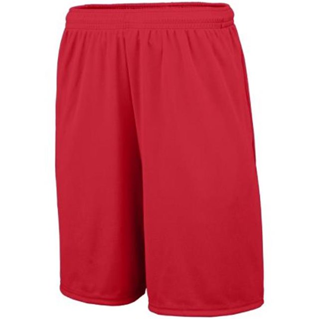 1428A Adult Pocketed Training Short - Red, Extra Large