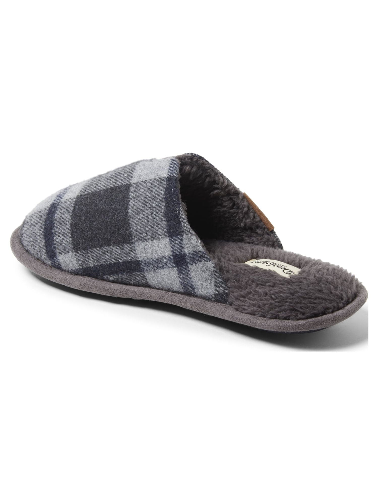 Dearfoams Cozy Comfort Men's Plaid Felt Scuff Slippers
