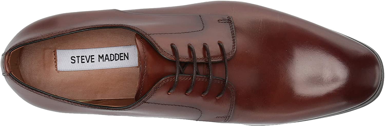 Steve Madden Mens Parsens Oxford 7 Tan Leather - Walmart.com