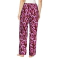 thumbnail image 3 of Xecao Orchids Flowers Women's Straight Lounge Pajama Pants: The Epitome of Relaxed Sleepwear, 3 of 9