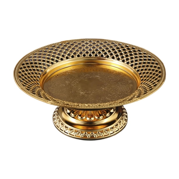 Bandeja de metal para servir frutas, adorno, organizador, bandeja para guardar bocadillos, decoración de mesa para sala de estar, cocina, comedor,