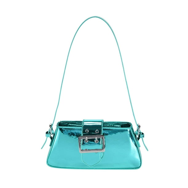 Bolso de hombro para mujer, bolso brillante, bolso informal de verano para mujer, bolso para la axila Verde